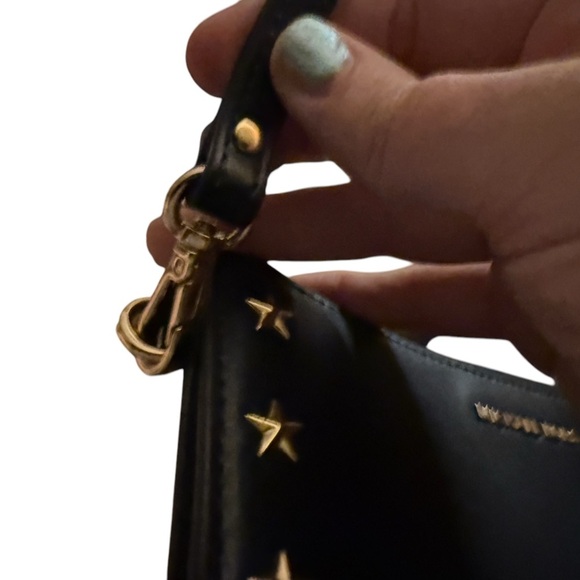 Michael Kors Leather Studded Medium Wristlet Wallet Dark Blue with Stars. - Picture 13 of 14